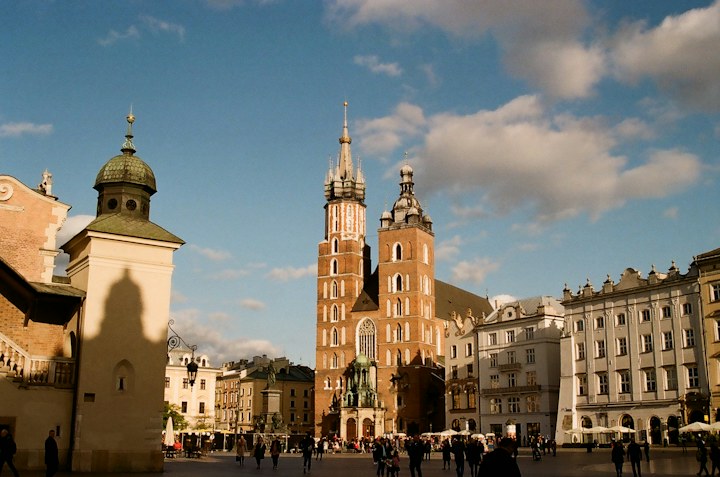 St. Mary’s Basilica and the market square in Kraków